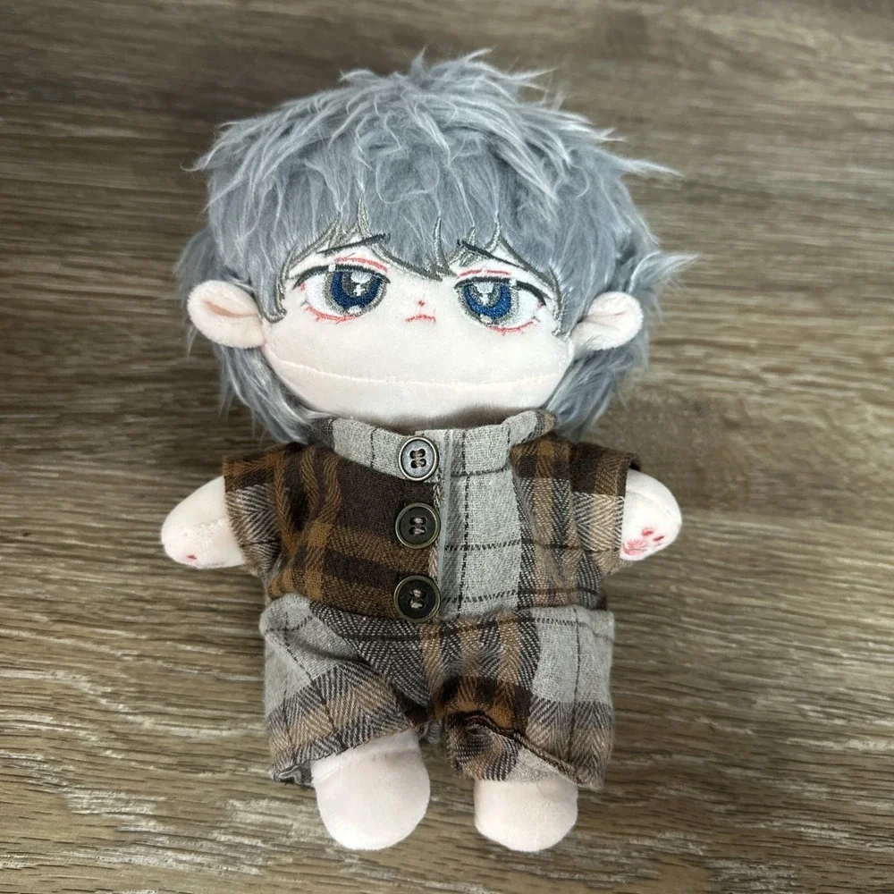 Love and Deepspace Xavier 20cm Cotton Doll Plush Gray Hair Blue Eyes w/ Outfit
